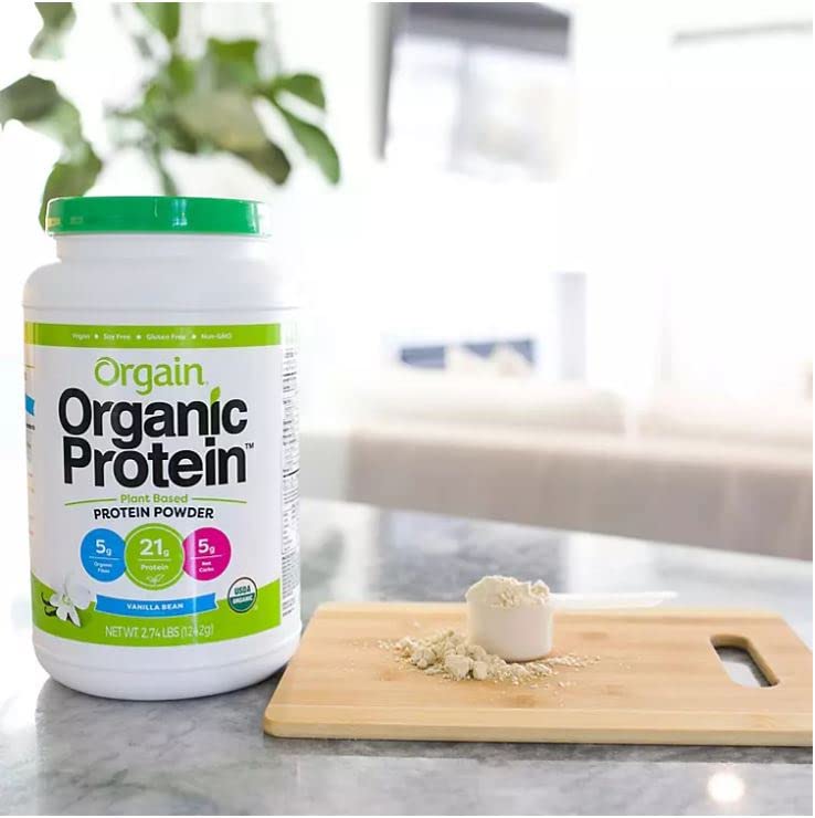 Orgain Organic Plant Based Protein Powder Vanilla Bean, 32 Servings