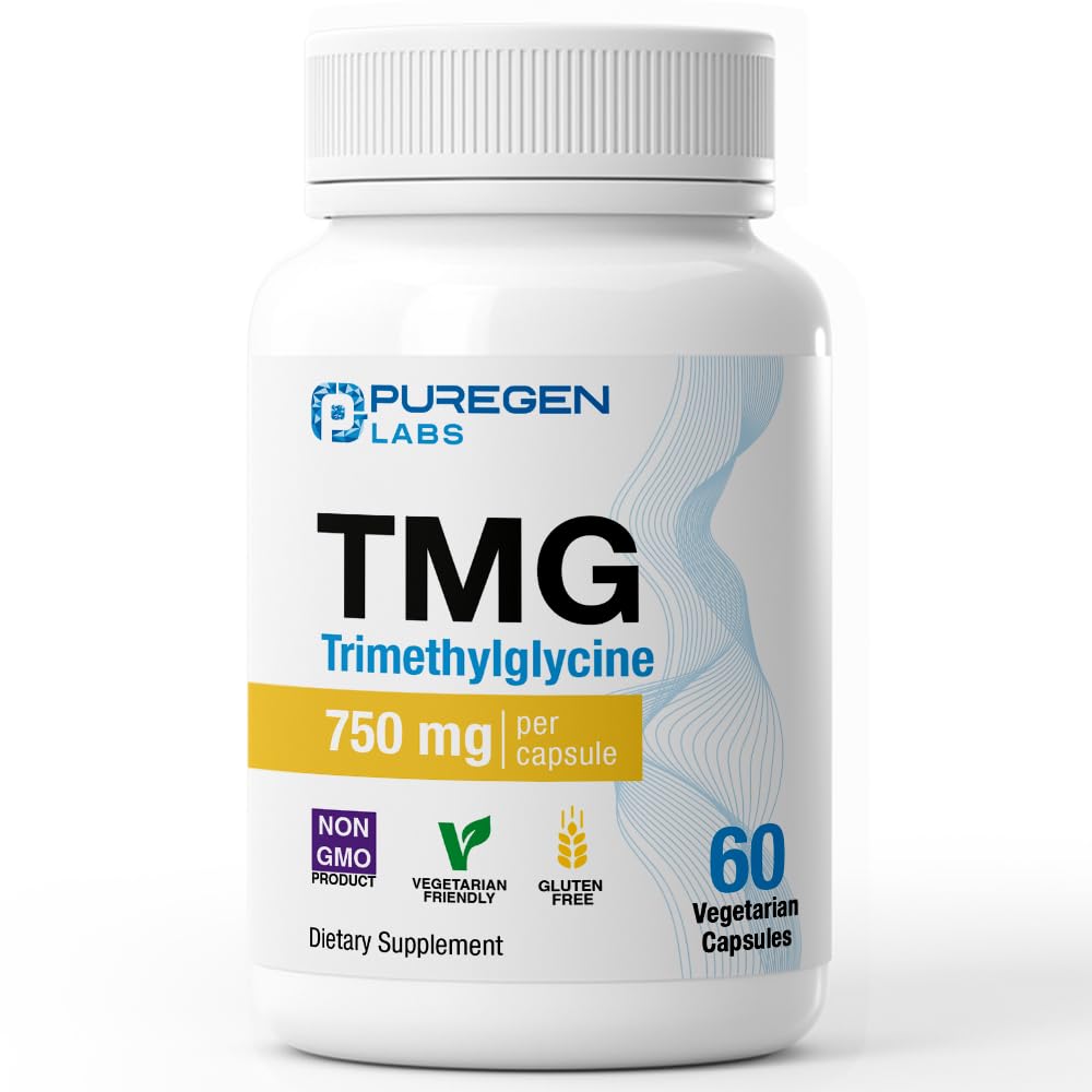 P Puregen Labs TMG 750 mg Trimethylglycine, 60 Capsules