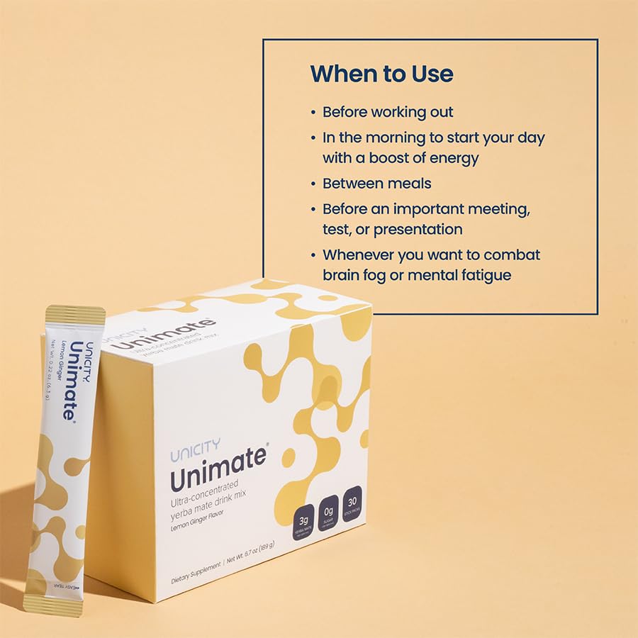 Unicity Feel Great System Natural—Feel Great Pack with Balance Natural Orange and UNIMATE Lemon Ginger Powder, 27.92