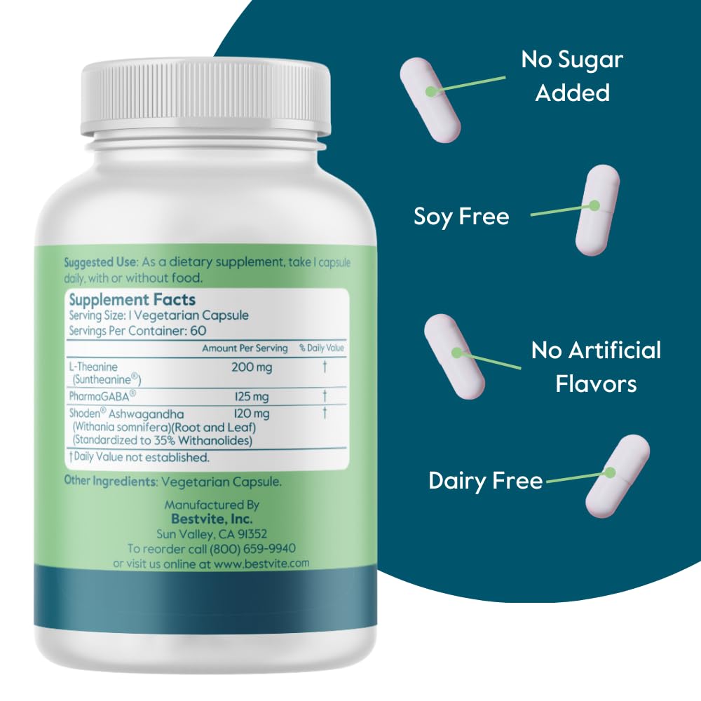 BESTVITE Calm AF (Advanced Formula) Capsule, 60 Capsules