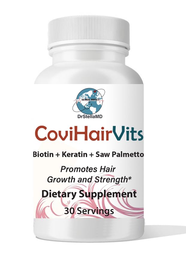 DrStellaMD CoviHairVits Hair Growth and Nail Growth Supplement Capsule, 120 Count