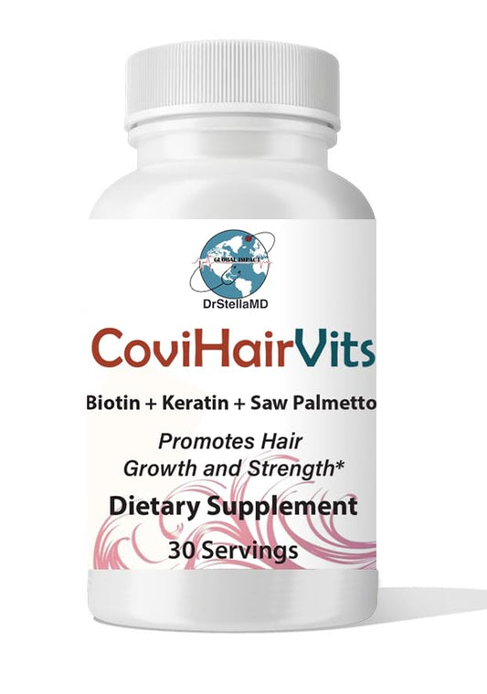 DrStellaMD CoviHairVits Hair Growth and Nail Growth Supplement Capsule, 120 Count