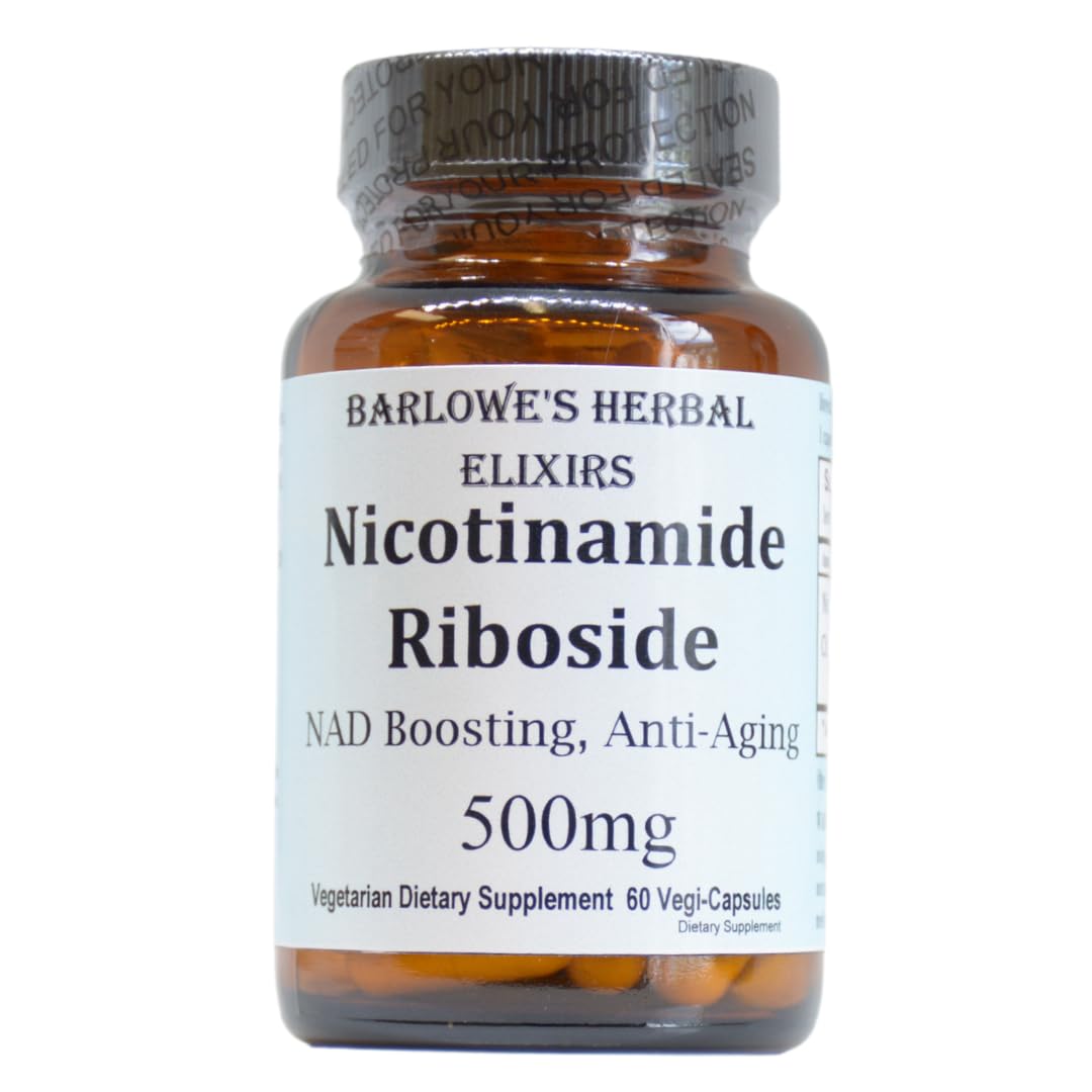 Barlowe's Herbal Elixirs Nicotinamide Riboside 500mg Per Capsule, 60 Capsules