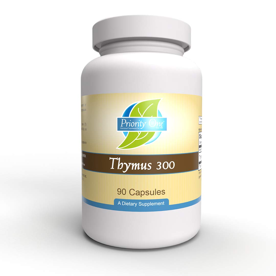 Priority One Thymus 300mg Capsules 90 Count