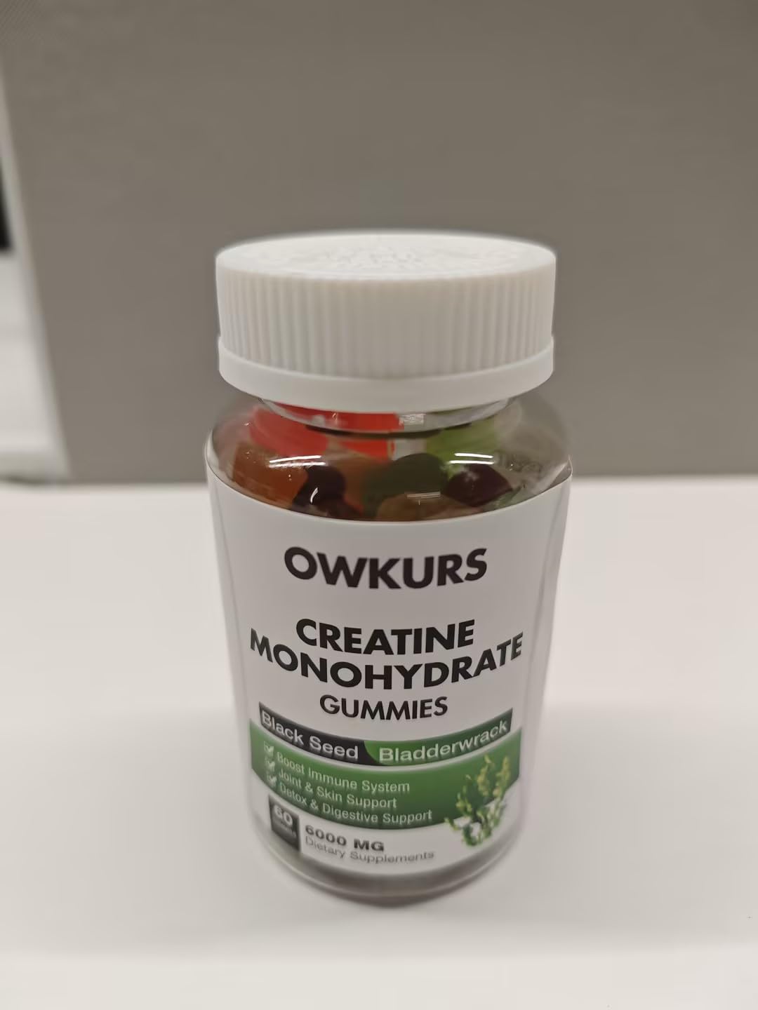 OWKURS Creatine Monohydrate Gummies, 80 Count