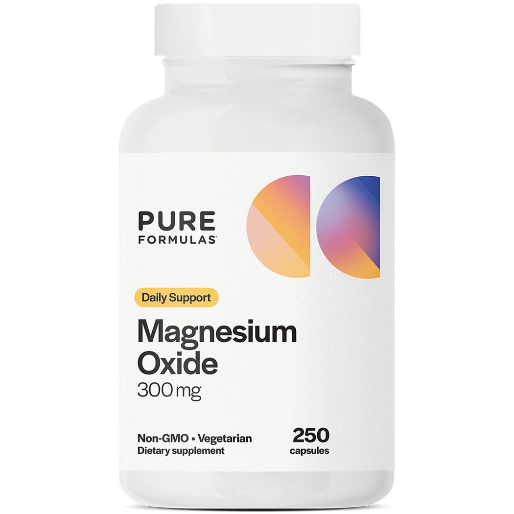 PureFormulas Magnesium Oxide 300 mg Capsules 250 Count