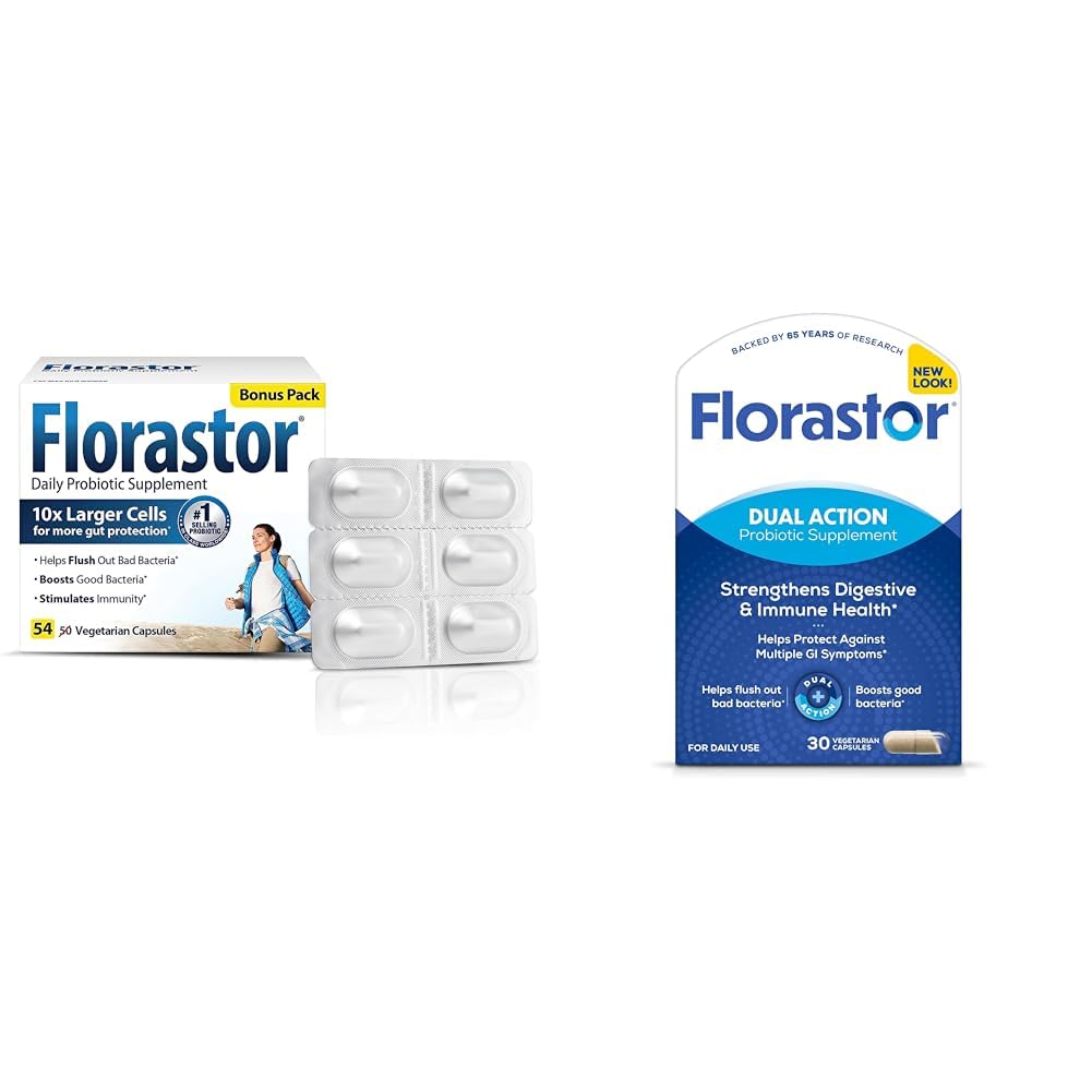 Florastor Probiotics Digestive & Immune Health Bundle, 84 Capsules