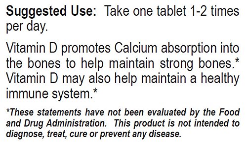 Hillestad Pharmaceuticals Vitamin D3 1000 IU Tablets, 60 Count