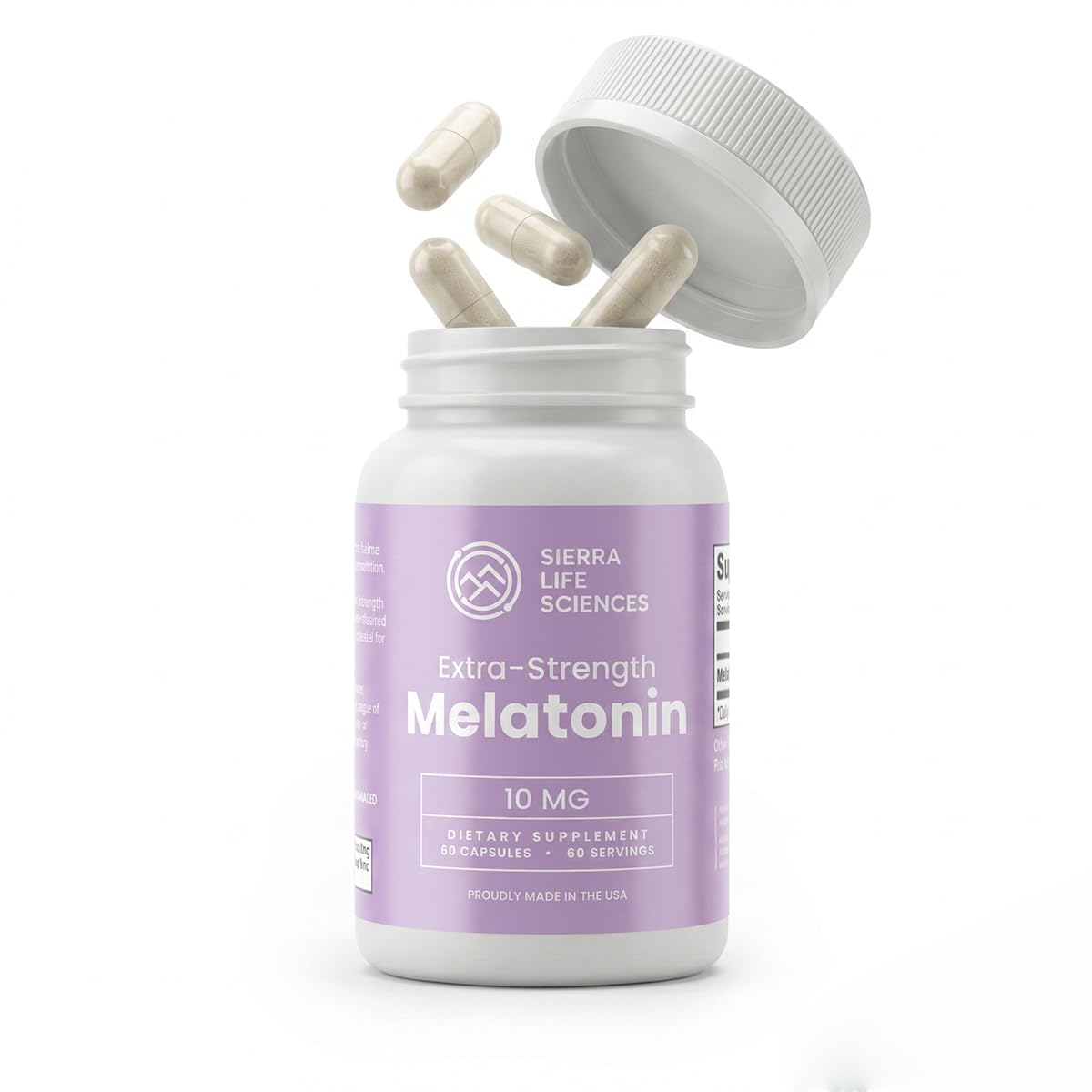 SIERRA LIFE SCIENCES Melatonin Supplement Capsules 60 Count