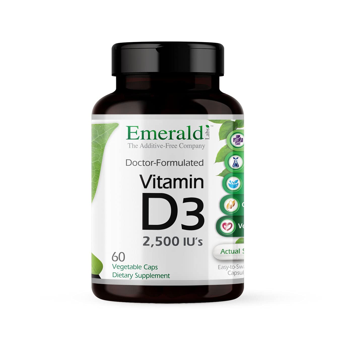 EMERALD LABS Vitamin D3 2,500 IU Capsules 60 Count