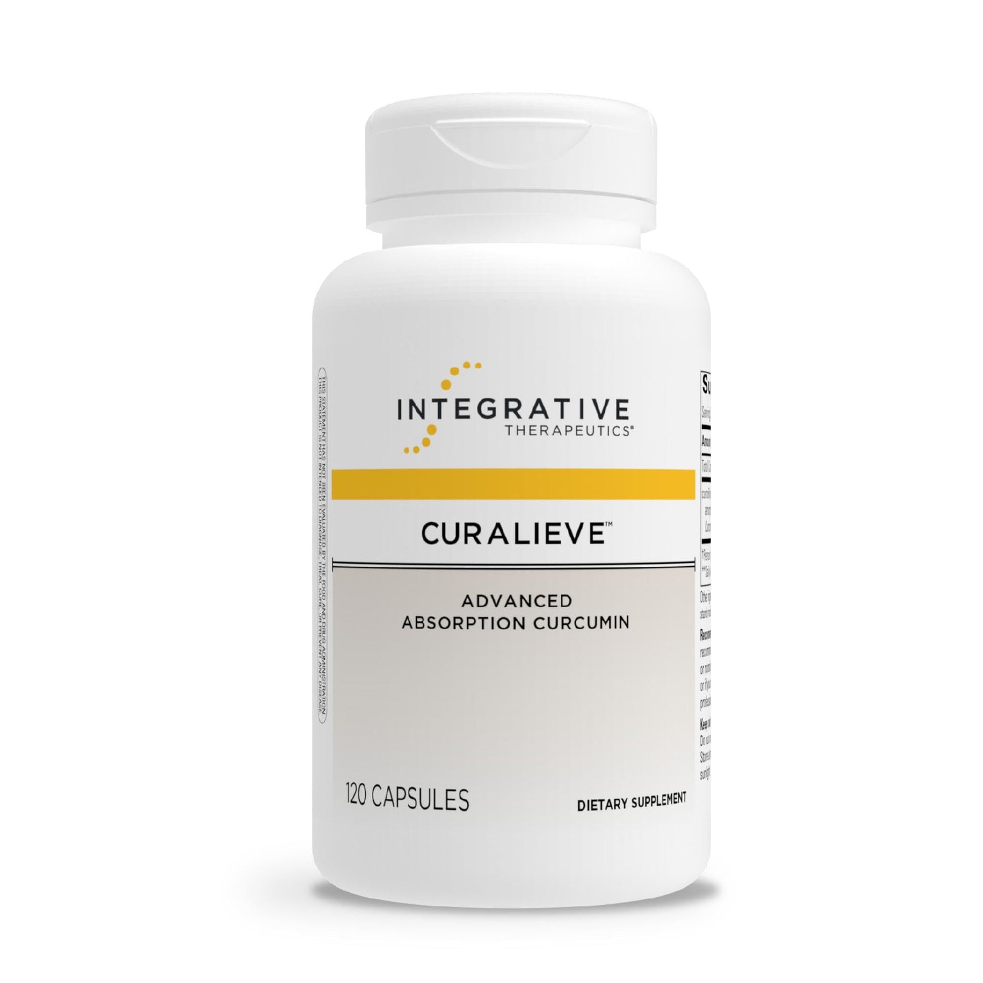 Integrative Therapeutics Curalieve Curcumin Formula for Antioxidant Support High Absorption Curcumin, 120 Capsules