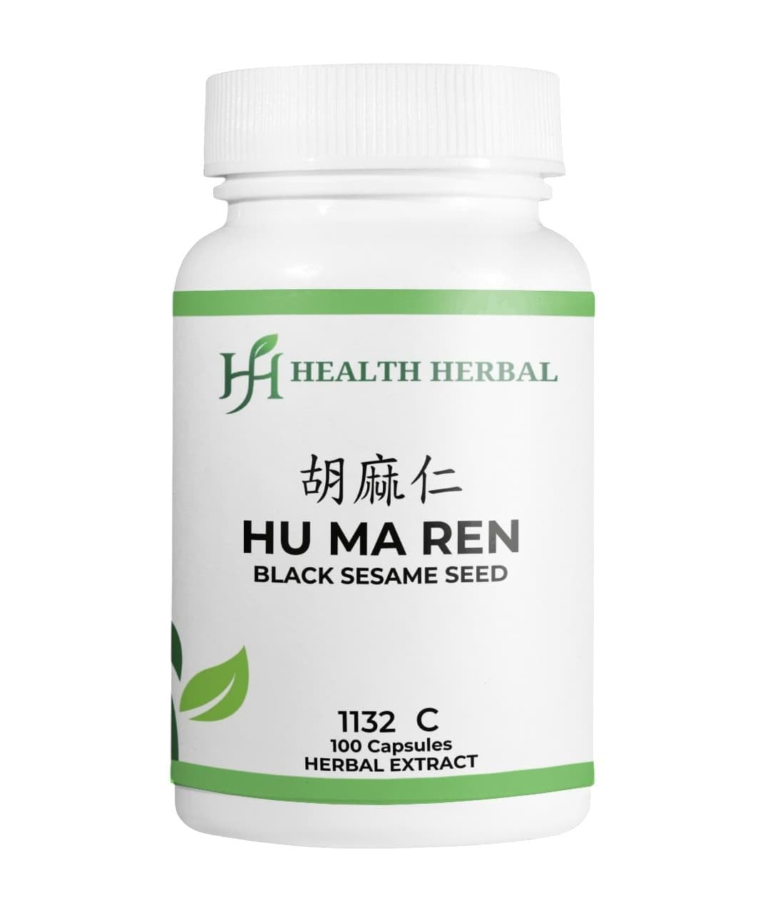 Health Herbal Hu Maren/Black Sesame Seed Capsules, 100 Capsules