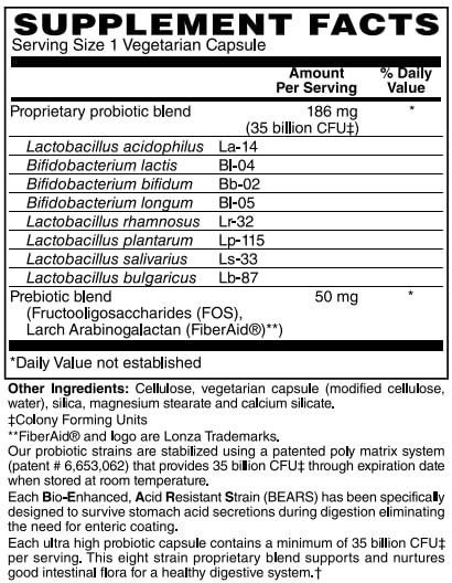 BariatricPal Prebiotic & Probiotic 35 Billion CFU Gastrointestinal & Immune Health Capsules, 30 Count