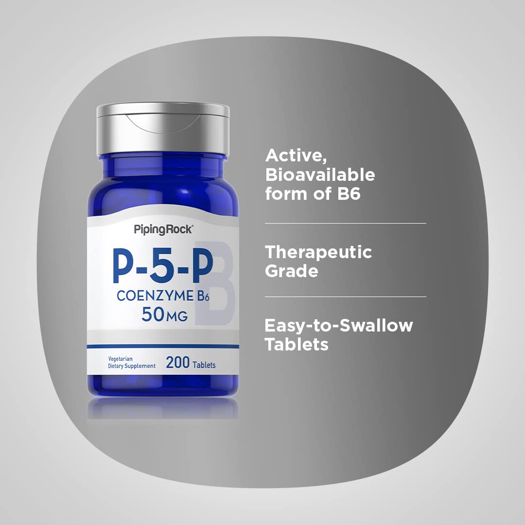 Piping Rock P5P Vitamin B6 50 mg Tablets, 200 Tablets