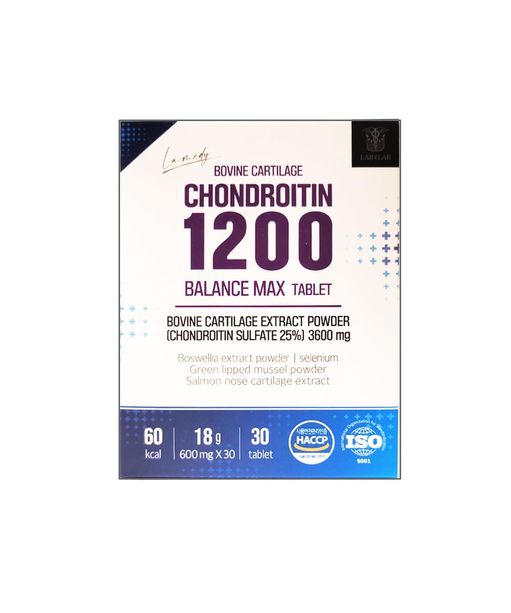 KPurity Chondroitin 1200 Balance Max Bovine Tracheal Cartilage Restore Joint Health Supplement, Tablet, 30