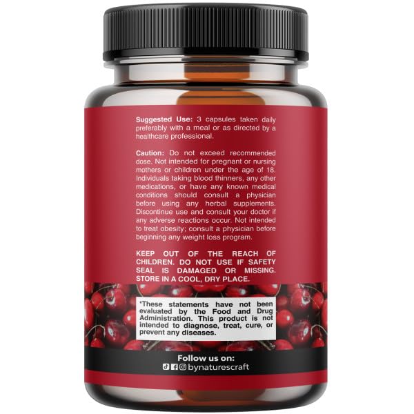 Natures Craft Extra Strength Tart Cherry Capsules 240 Count