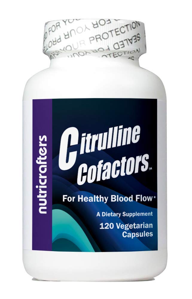 NutriCrafters Citruline Cofactors - Nitric Oxide Boosting Formula for Healthy Blood Flow, 120 Capsules