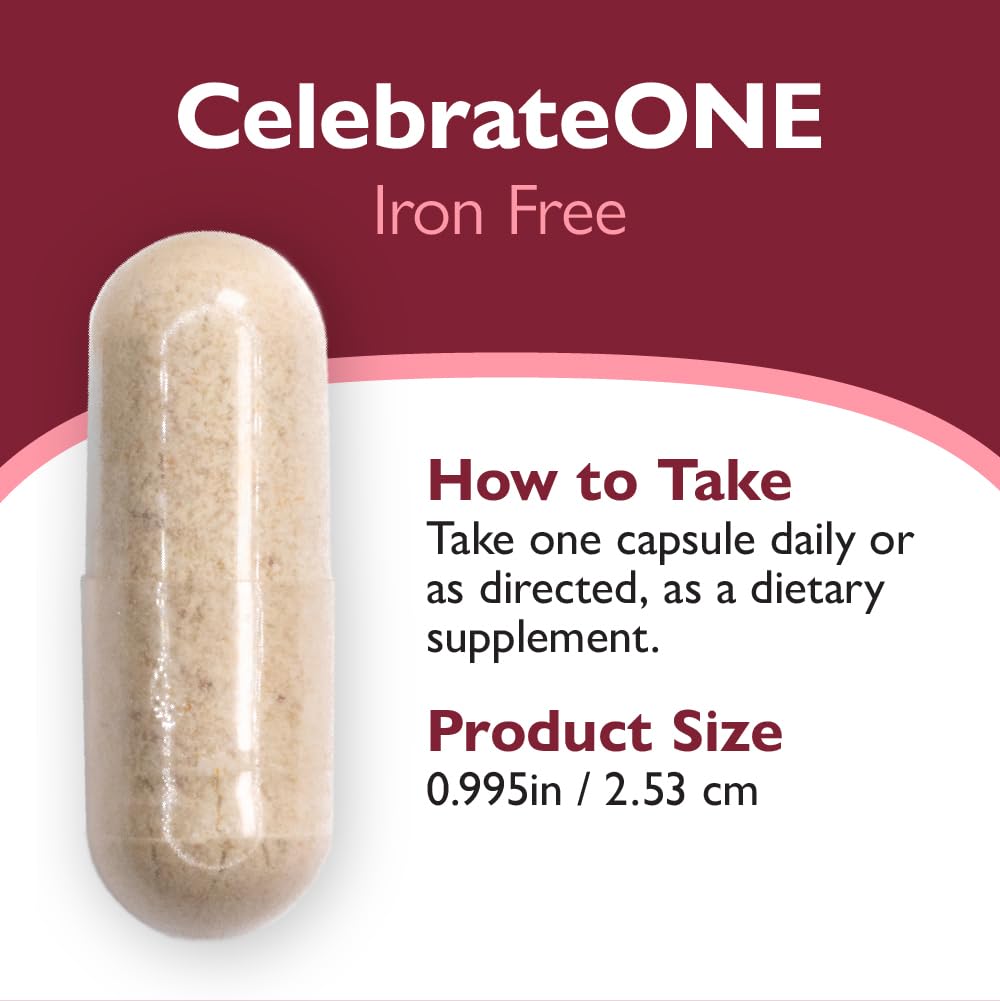 Celebrate Bariatric Supplements CelebrateONE Iron Free Multivitamin Capsules, 30 Count