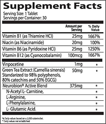 Neurobion Active Multivitamin L-Glutamic Acid Dietary Supplements Capsule 1 Count (Pack of 1)