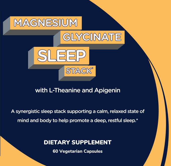 Shining Solace Magnesium Glycinate Sleep Stack Capsules, 60 Count