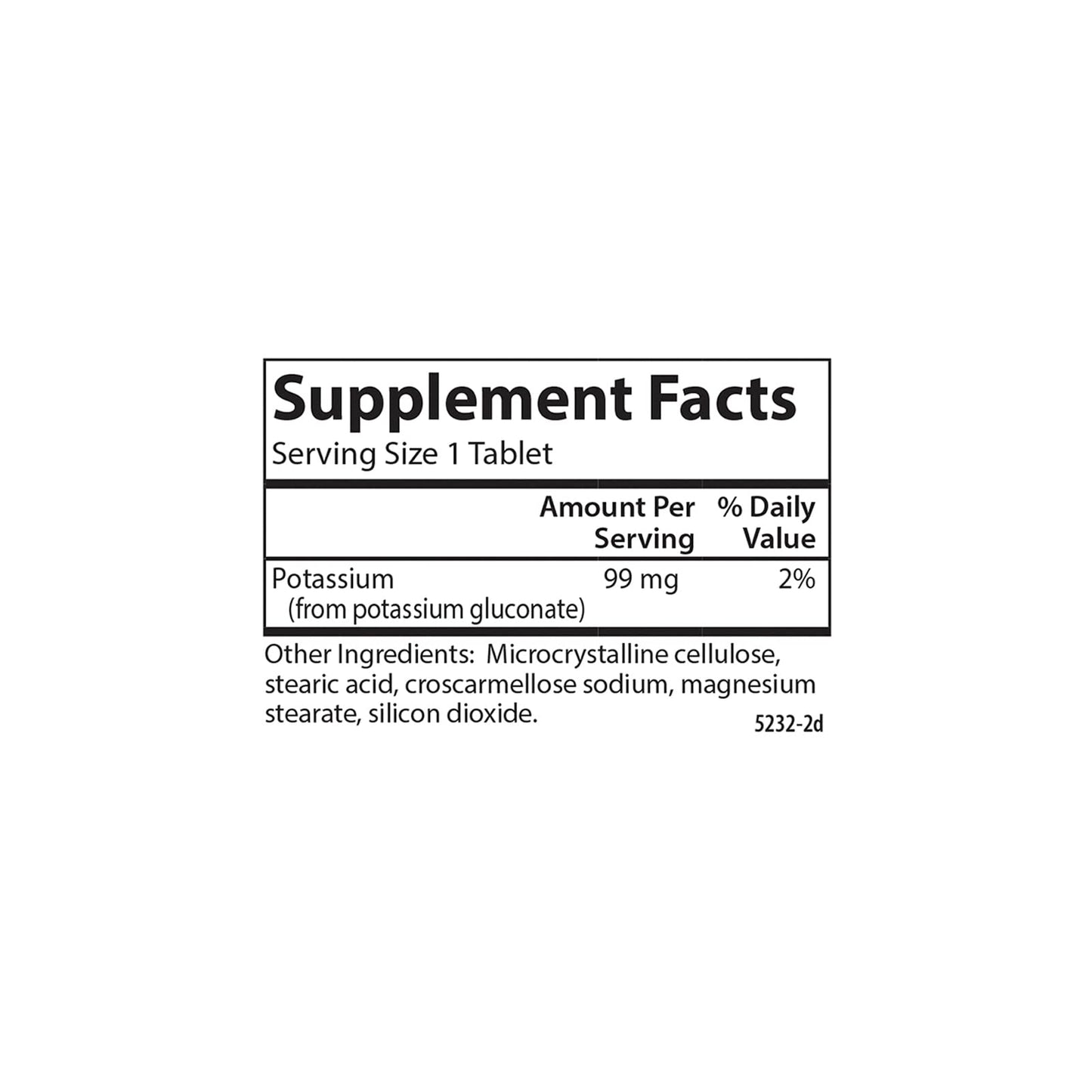 Carlson Potassium 99 mg Tablets, 250 Count