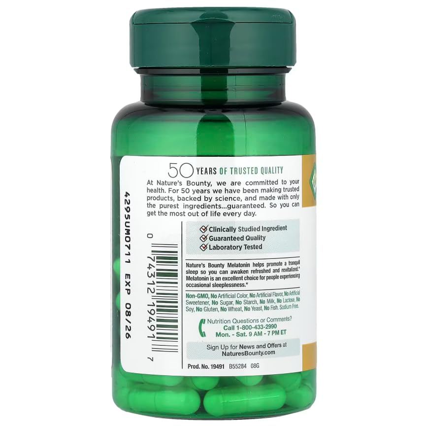 Nature's Bounty Melatonin 10mg Capsules, 240 Count