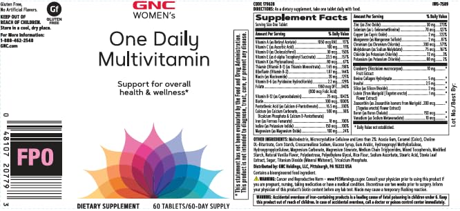 GNC Women's One Daily Multivitamin Caplets, 60 Count