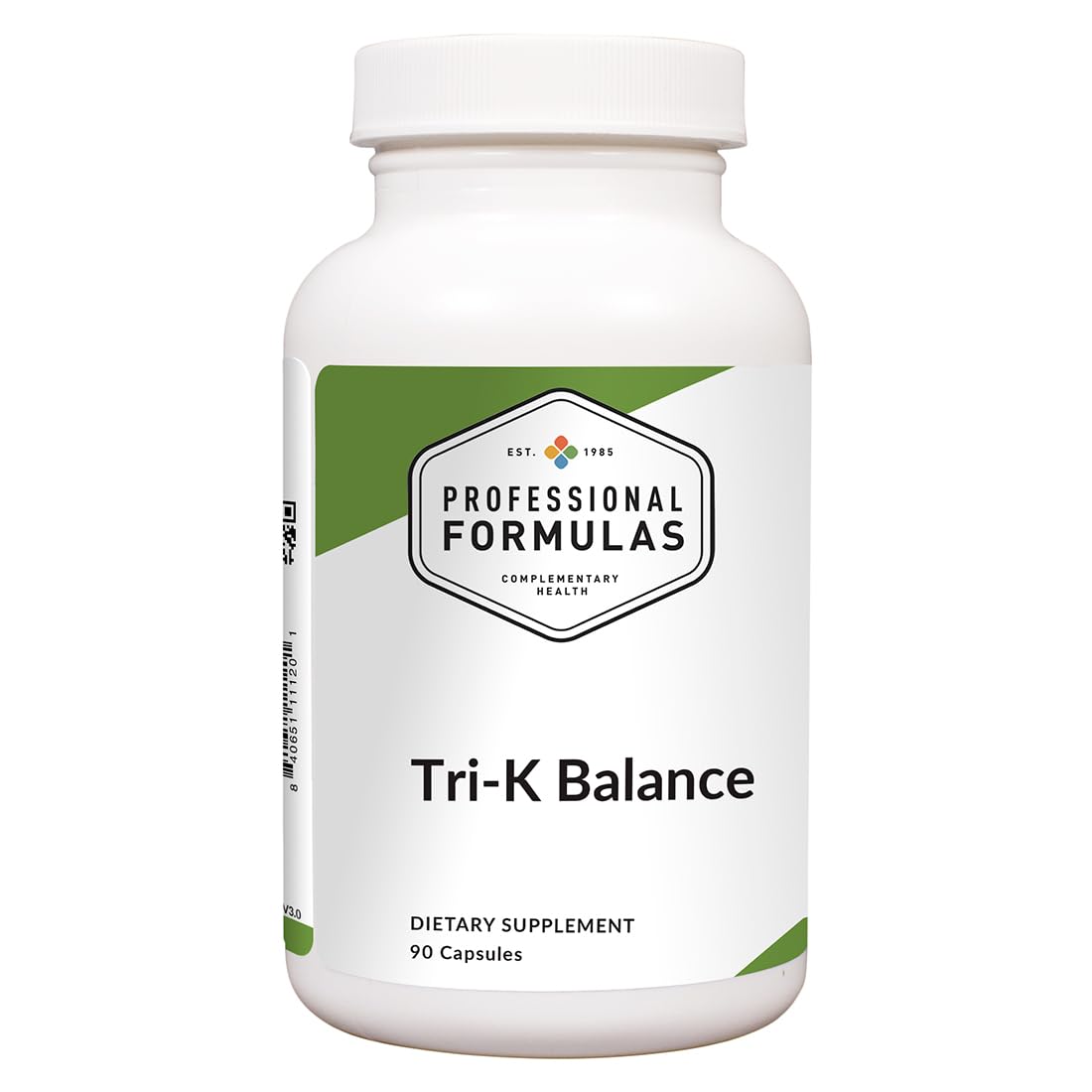 PROFESSIONAL COMPLEMENTARY HEALTH FORMULAS Tri-K Balance - Balanced Complex of Calcium, Magnesium & Potassium for Supporting Healthy Cells and pH Balance, 90 Capsules