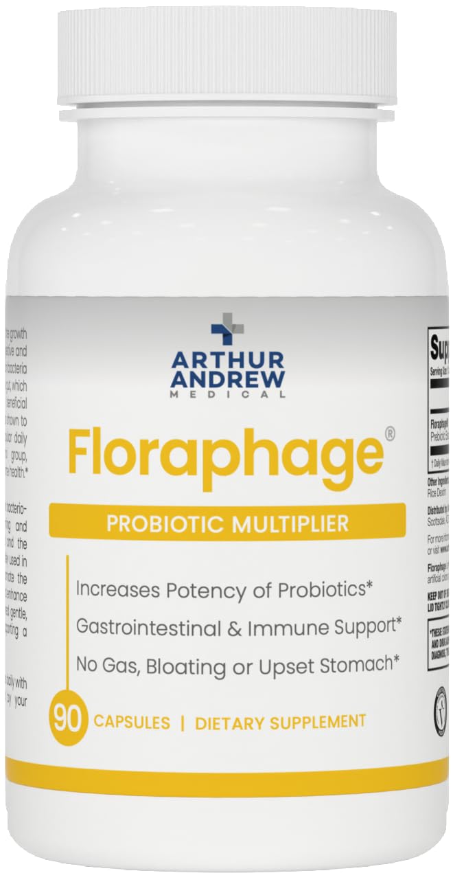 Arthur Andrew Medical Floraphage Prebiotic Formula and Probiotic Multiplier, 90 Capsules