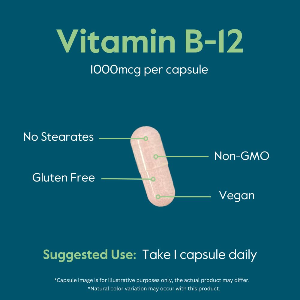 BESTVITE Vitamin B12 (Methylcobalamin) 1000mcg Capsules, 240 Count