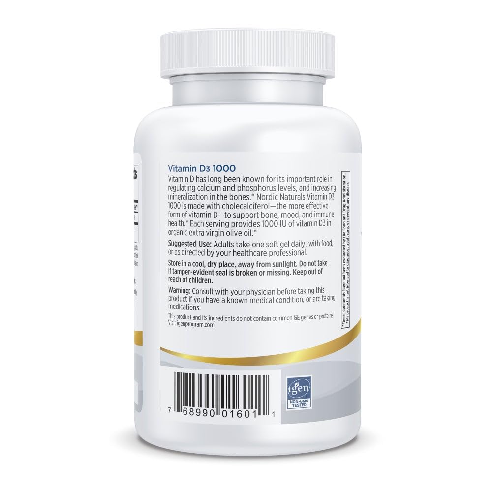 Nordic Naturals Pro Vitamin D3 1000 Softgels 120