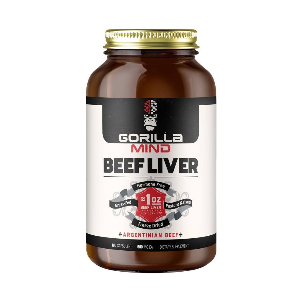 Gorilla Mind Grass-Fed Argentinian Beef Liver Capsules 120