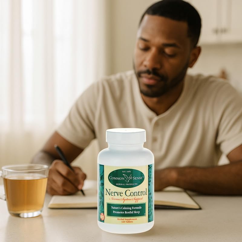 Common Sense Herbal Products Nerve Control: Central Nervous System Support Tablet, 1 Count