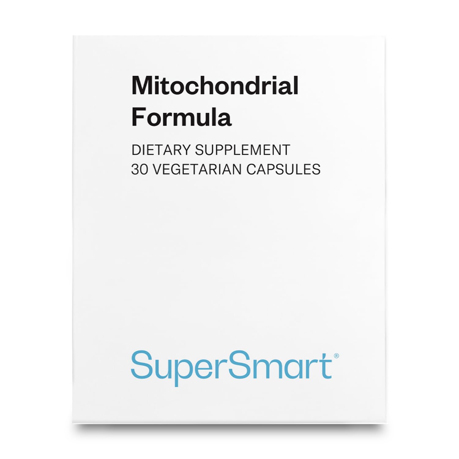 Supersmart Mitochondrial Formula (Advanced Formula) with PQQ, R-Lipoic Acid, Acetyl-L-Carnitine, 60 Capsules
