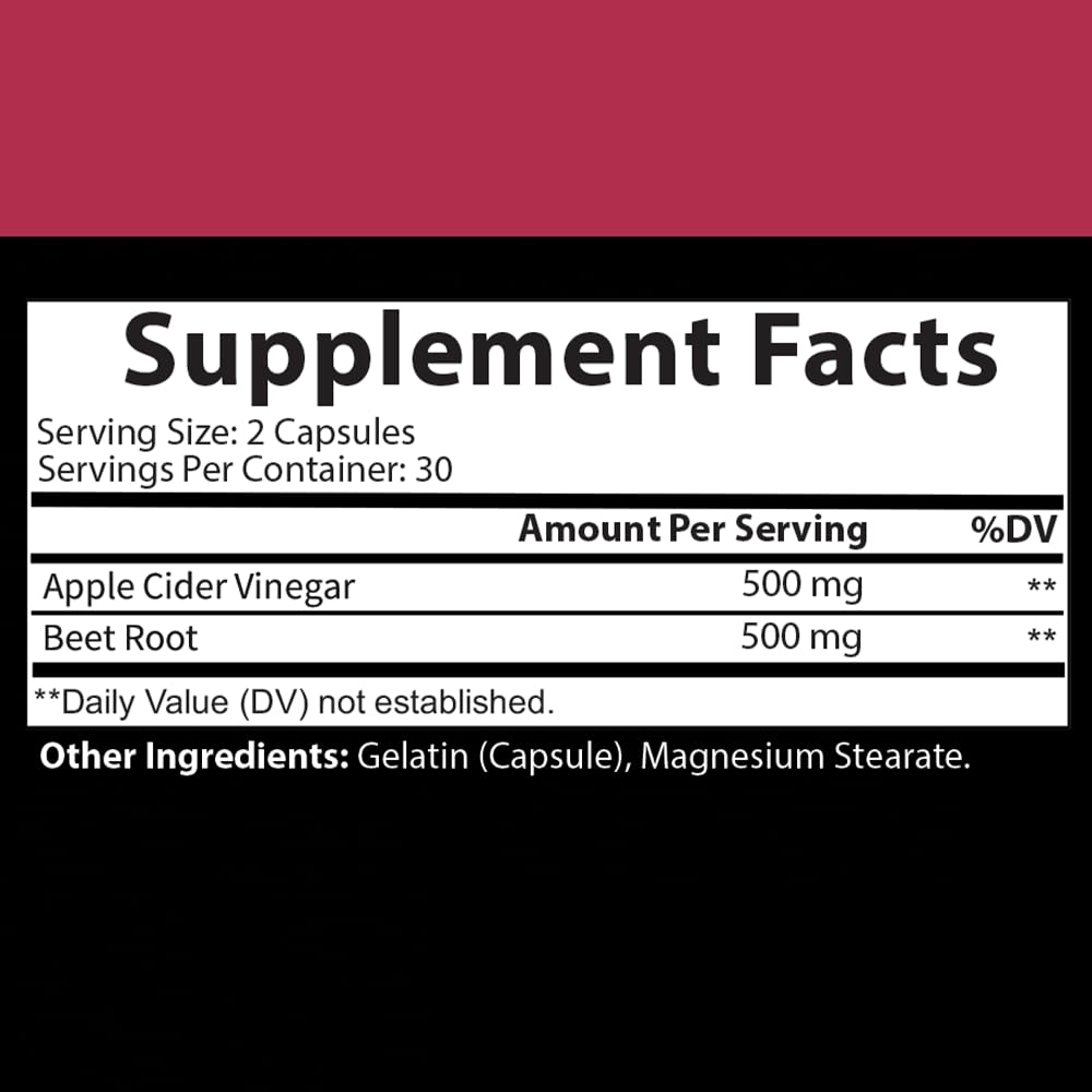 Angry Supplements Turmeric Ginger Maxx + Apple Cider Vinegar with Beet Root Capsules, 120 Count