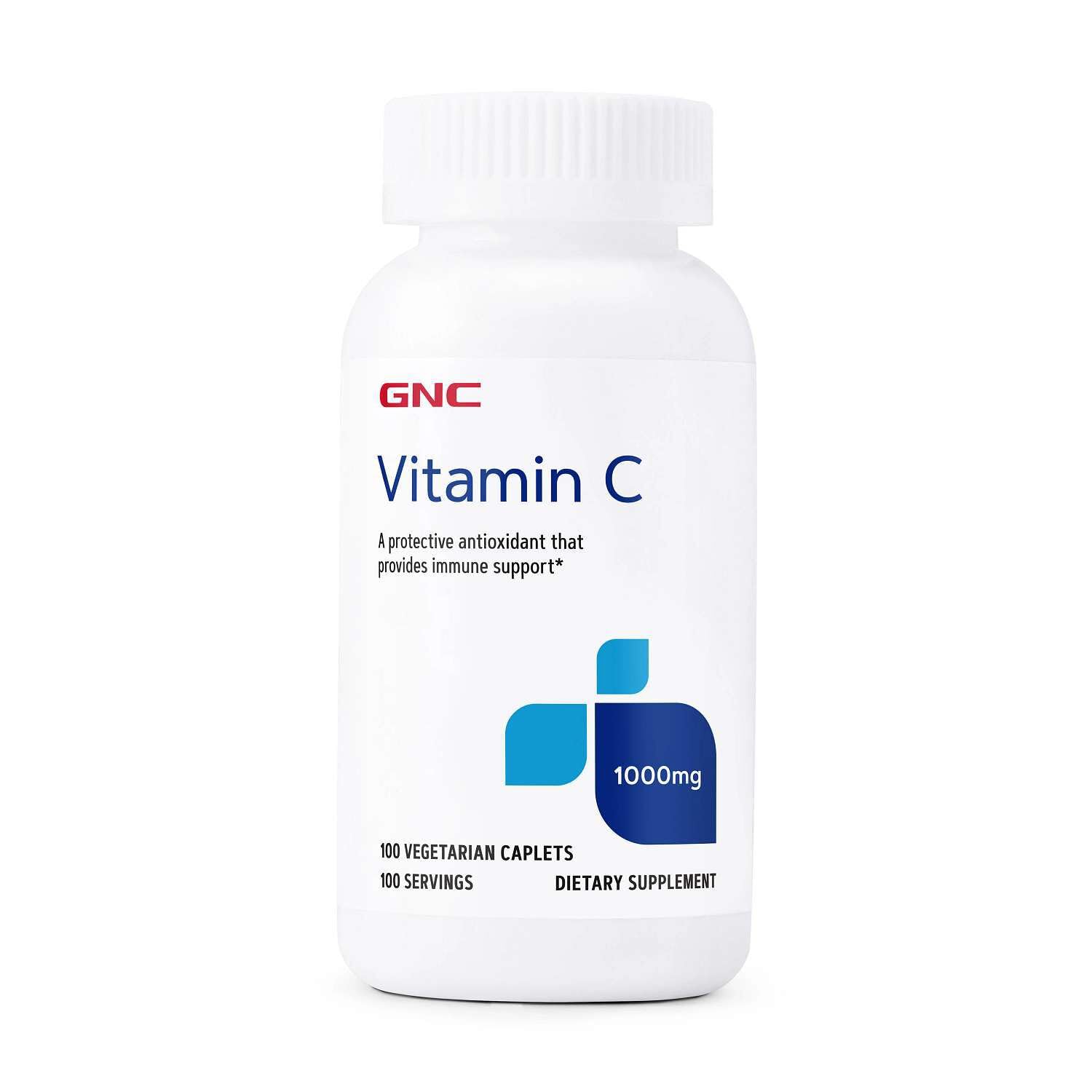 GNC Vitamin C 1000mg Caplets, 100 Count