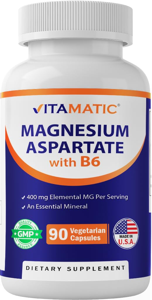 Vitamatic Magnesium Aspartate 400mg per Serving 90 Capsules