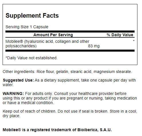 Swanson Hyal-Joint Hyaluronic Acid Complex 83 mg Capsules, 60 Capsules