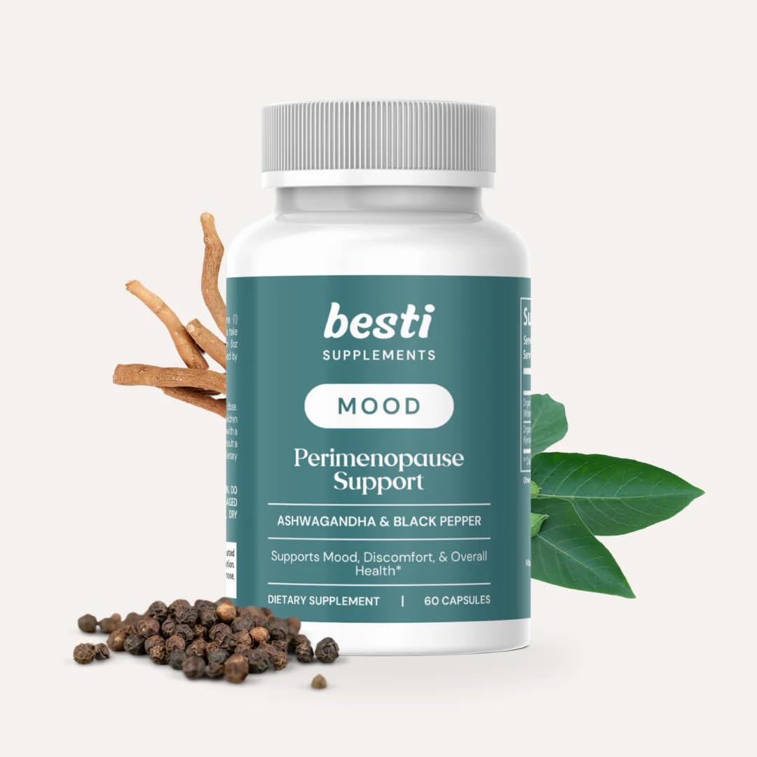 Besti Mood – Perimenopause Support with Organic Ashwagandha, 60 Capsules