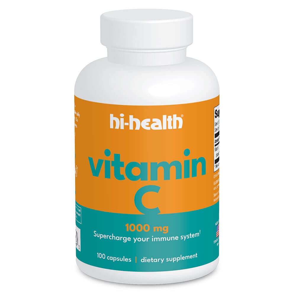 Ultra Plan Hi-Health Vitamin C 1000mg with Rose HIPS Capsules, 100 Count