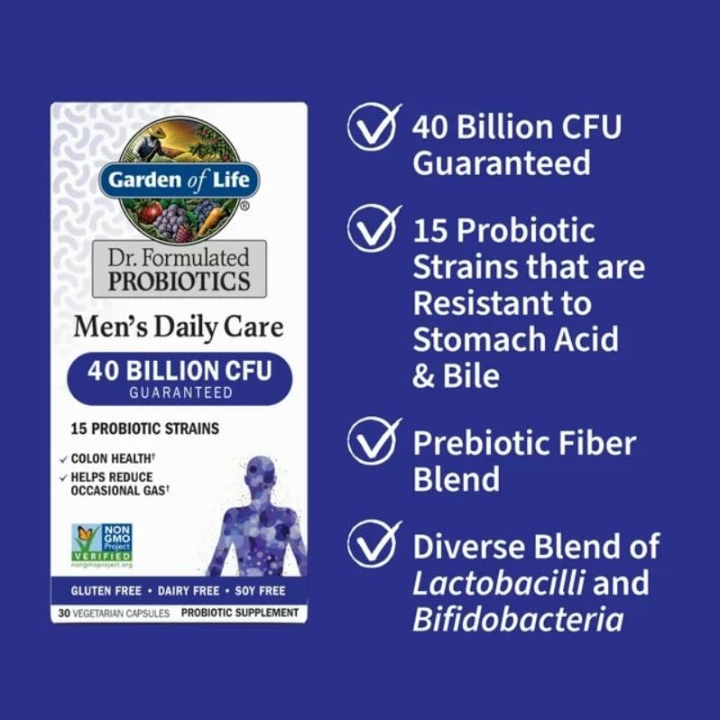 Garden of Life Dr. Formulated Probiotics Men's Daily Care Capsules 30