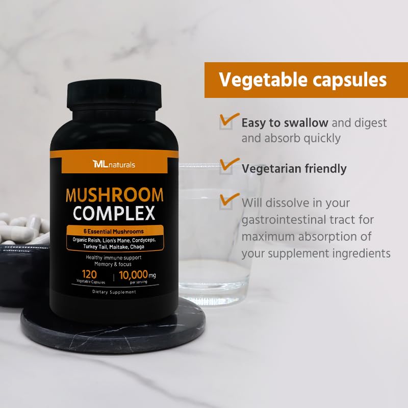 ML Naturals Mushroom Complex Capsules 120 Capsules