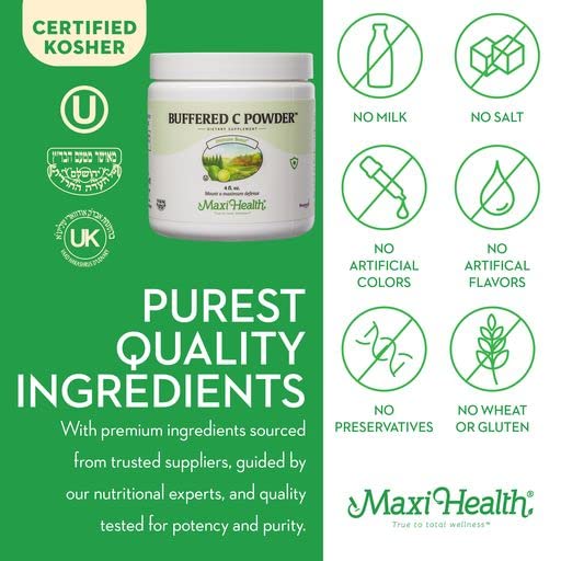Maxi Health Buffered Vitamin C Powder 4 Ounces