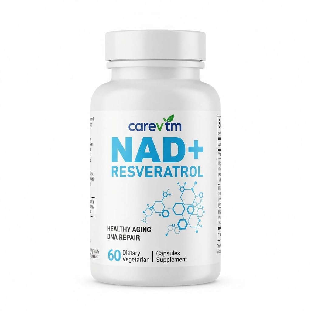 CAREVTM NAD+ Liposomal Complex 500mg Capsules, 60 Count