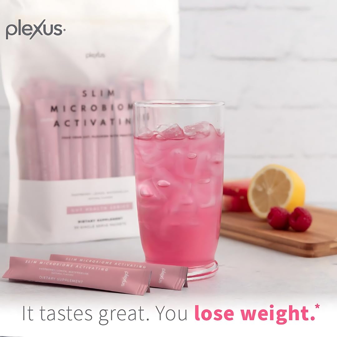 Plexus Slim Microbiome Activating Raspberry Lemon Watermelon Powder, 4.7 Ounces
