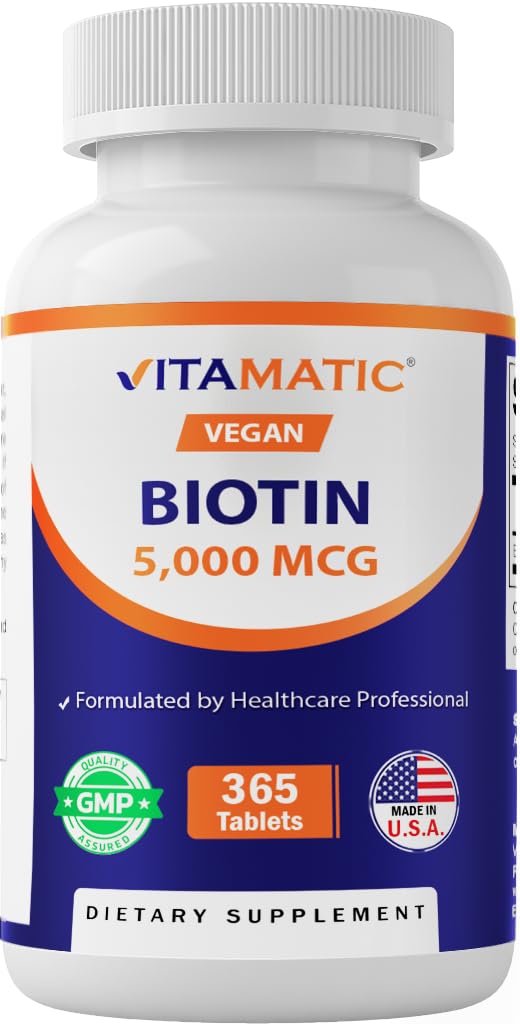 Vitamatic Biotin 5000mcg (5 mg) Tablet, 365 Tablets