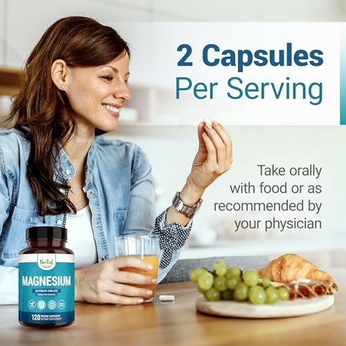 Nested Naturals Luna Melatonin-Free Sleep Aid & Magnesium Glycinate Chelate, 180 Capsules