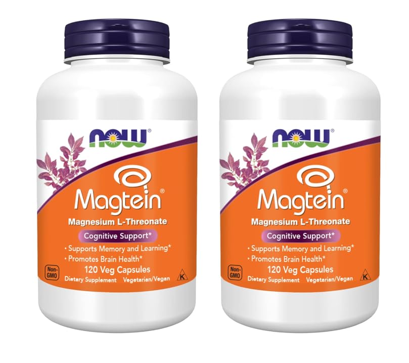 NOW Foods Magtein Magnesium L-Threonate Capsules, 240 Count
