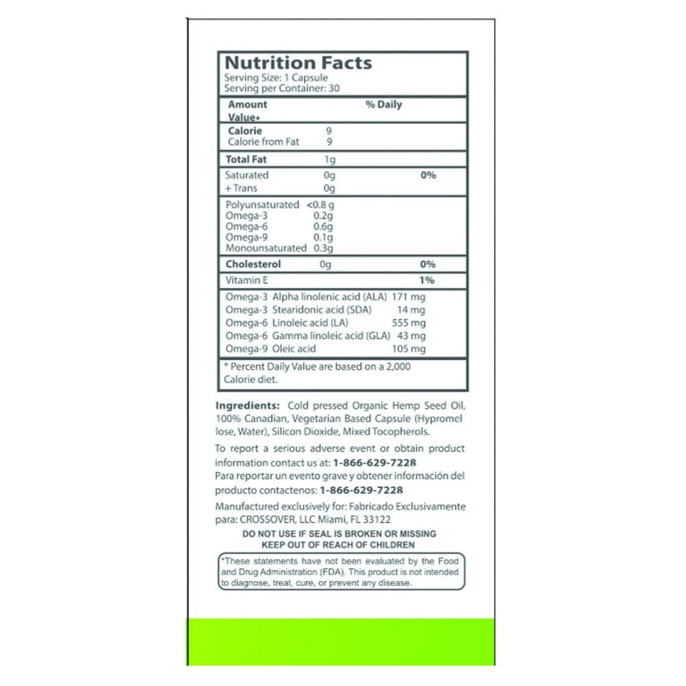 Knadix Hemp Oil Supplement Capsule 60 Capsules