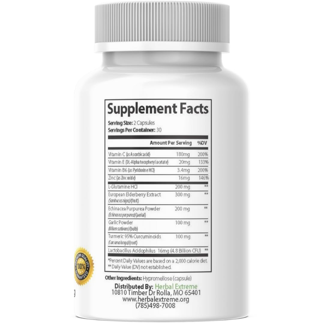 Herbal Extreme Munizen Immune System Support Capsules 60